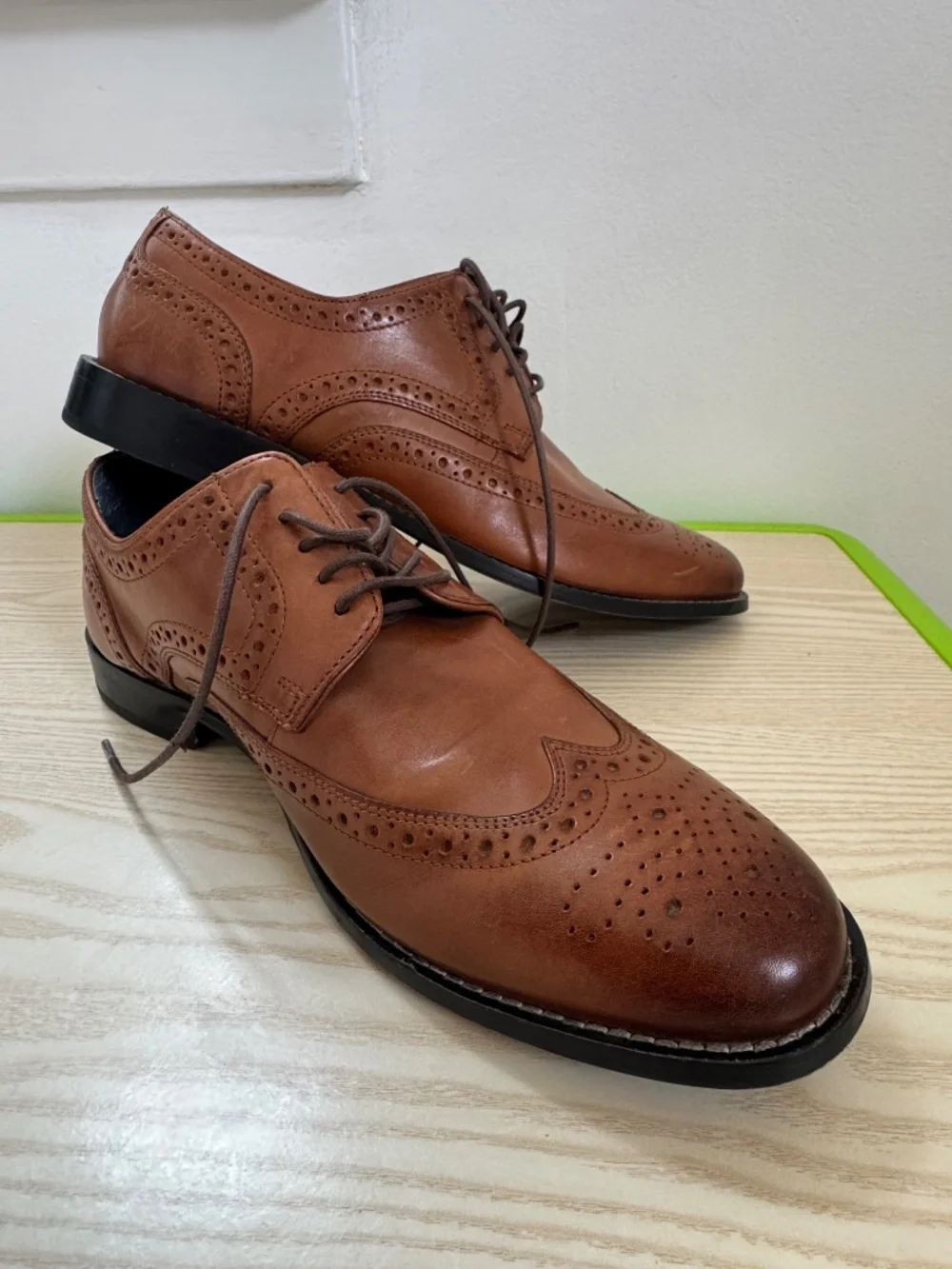Nunn Bush Oxford Dress Shoes Brown Leather Cap Toe Men's Size 11 M